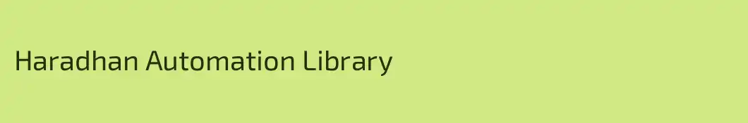 Haradhan Automation Library